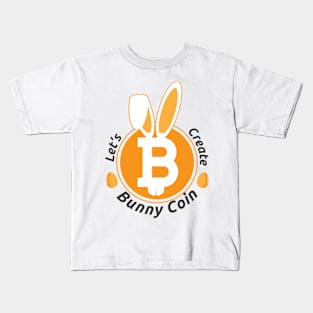 Bitcoin Bunny Coin Funny Easter Egg Cryptocurrency Kids T-Shirt